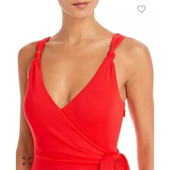 Cinq à Sept Delia Midi Dress in Red Chili Pepper NWT Size 2 - Picture 4 of 9